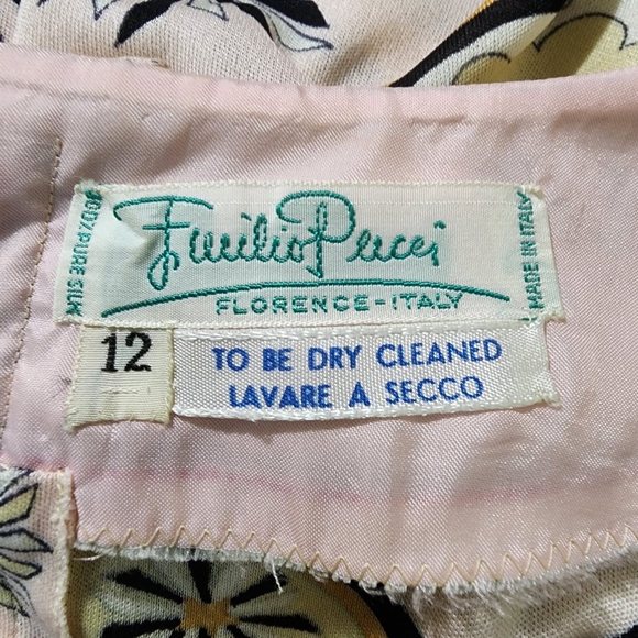 Authentic Vintage EMILIO PUCCI Silk Blouse Sz 12 **Rare Print!!! - Picture 7 of 7